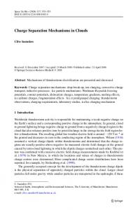 Charge Separation Mechanisms in Clouds