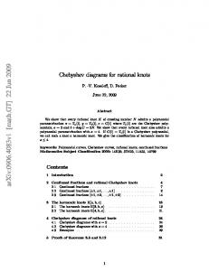 Chebyshev diagrams for rational knots