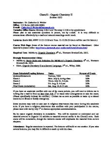 Chem52 - Organic Chemistry II