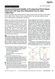 Chemical and Structural Stability of Zirconiumbased