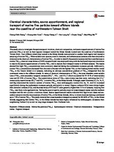 Chemical characteristics, source apportionment, and