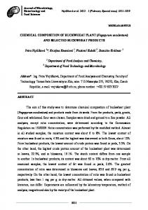 CHEMICAL COMPOSITION OF BUCKWHEAT PLANT