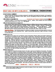 Chemical Engineering - Career Services