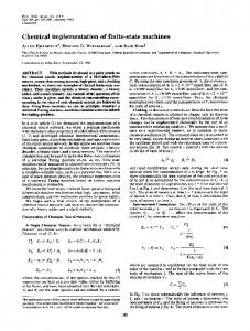 Chemical implementation of finite-state machines