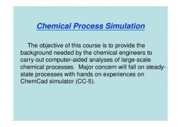 Chemical Process Simulation