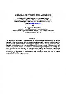 chemical recycling of polystyrene