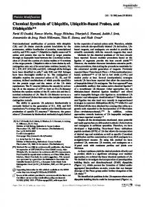 Chemical Synthesis of Ubiquitin ... - Wiley Online Library