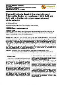 Chemical Synthesis, Spectral Characterization and