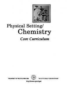 Chemistry Core Curriculum