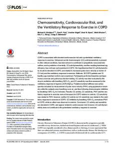 Chemosensitivity, Cardiovascular Risk, and the ... - Semantic Scholar