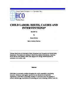 child labor - World Bank Group