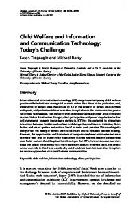 Child Welfare and Information and Communication Technology ...