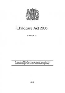 Childcare Act 2006 - Legislation.gov.uk