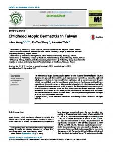 Childhood Atopic Dermatitis in Taiwan