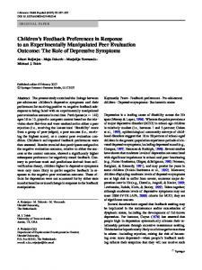 Children's Feedback Preferences in Response to ... - Semantic Scholar