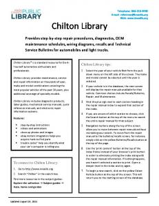 Chilton Library tip sheet