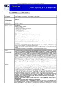 Chimie organique IV et exercices