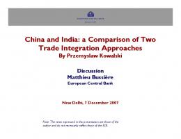 China and India - ICRIER