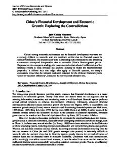 China's Financial Development and Economic Growth ...