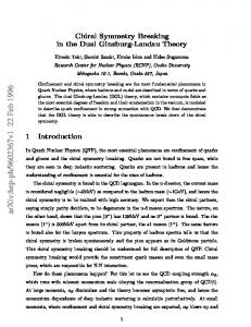 Chiral Symmetry Breaking in the Dual Ginzburg-Landau Theory