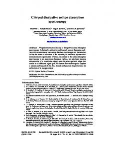 Chirped dissipative soliton absorption spectroscopy - OSA Publishing
