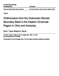 Chitinozoans from the Ordovician-Silurian ... - Semantic Scholar