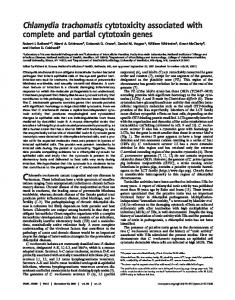 Chlamydia trachomatis cytotoxicity associated with ... - Semantic Scholar