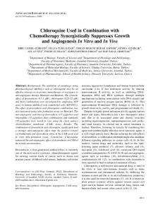 Chloroquine Used in Combination with