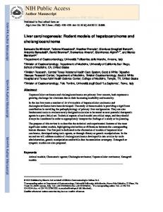 cholangiocarcinoma - rodent models