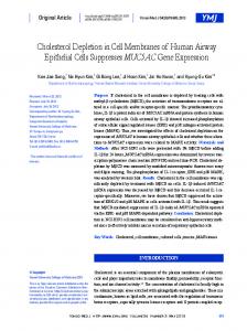 Cholesterol Depletion in Cell Membranes of Human Airway Epithelial ...