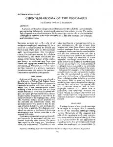 CHONDROSARCOMA OF THE ESOPHAGUS [,