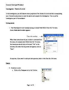 Chords of a Circle - Faculty Home Pages