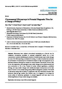 Chromosomal Microarrays in Prenatal Diagnosis