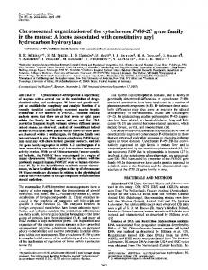 Chromosomal organization of the cytochrome P450-2C gene family in ...