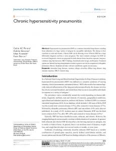 Chronic hypersensitivity pneumonitis