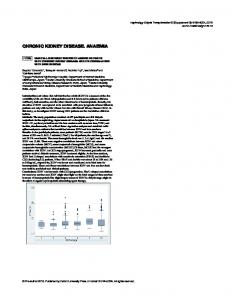 chronic kidney disease. anaemia - Oxford University Press