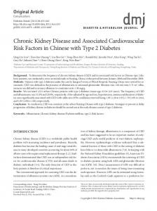 Chronic Kidney Disease and Associated ... - KoreaMed Synapse