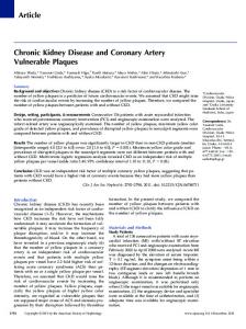 Chronic Kidney Disease and Coronary Artery ... - Semantic Scholar