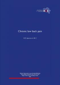 Chronic low back pain