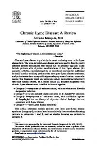 Chronic Lyme Disease: A Review