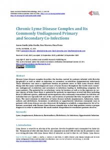 Chronic Lyme Disease Complex and Its Commonly Undiagnosed ...
