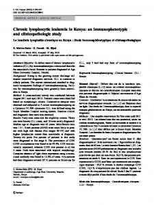 Chronic lymphocytic leukemia in Kenya: an ... - Springer Link