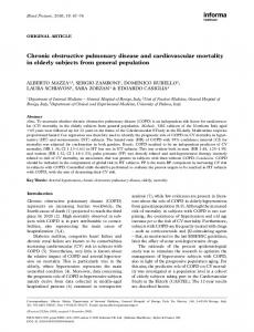 Chronic obstructive pulmonary disease and