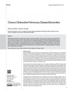 Chronic Obstructive Pulmonary Disease Biomarkers - JournalAgent
