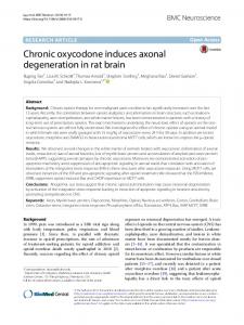 Chronic oxycodone induces axonal ... - BMC Neuroscience