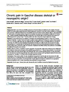 Chronic pain in Gaucher disease - Orphanet Journal of Rare Diseases