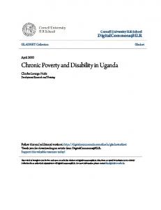 Chronic Poverty and Disability in Uganda - CiteSeerX