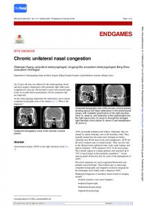 Chronic unilateral nasal congestion