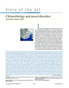 Chronobiology and mood disorders