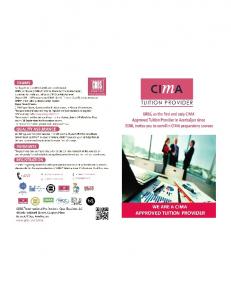 CIMA Qualification preparatory course details